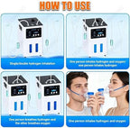 High Purity Hydrogen Machine, Hydrogen Inhalation Device, 99.99% H2, Max 4200 Ml/Min, 7-Stage Anti-Backflow, Quiet Fan ≤40 Db, Bedroom Safe, Relieve Fatigue And Fight Wrinkles(White,900ml/min)
