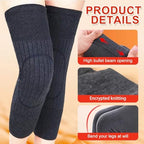 ericotry Unisex Winter Warm Thicken Cashmere Wool Knee Brace Support Pads Leg Warmers Thin Knee Sleeves for Men and Women Sports and Daily Wear (Dark Grey)