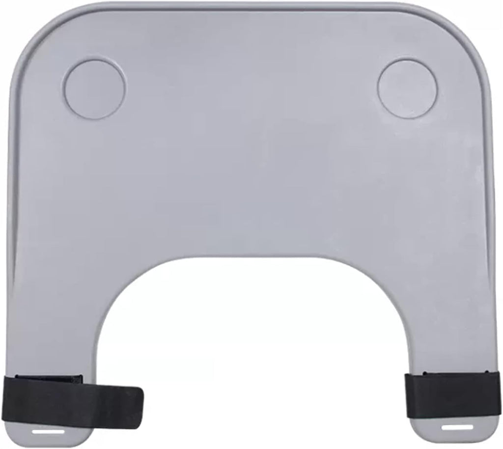 Wheelchair Tray Table for Adults, Removable Wheelchair Lap Tray with Water Cup Card Slot, Waterproof Thick and Durable Dining Board, Medical Portable Velcro Fixed,Gray