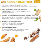 120 Bags Premium Turmeric Ginger Cinnamon Tea, Improve Digestion, Support Brain, Weight, Skin and Sleep, Eco-Conscious Tea Bags and Premium Natural Ingredients. Turmeric Ginger Herbal Tea. No Sugar, No Caffeine, No Gluten, Vegan.