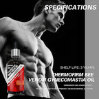 ThermoFirm Bee Venom Gynecomastia Oil, Advanced ThermoFirm Gynecomastia Oil, Bee Venom for Strengthen The Chest Muscles | 2.02 fl.oz 60ml