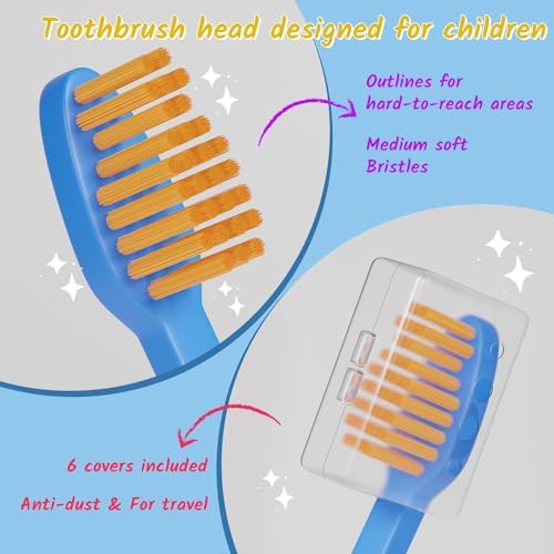 Newday Kids toothbrushes 6 Pack Set Soft Bristles Fun Lovely with Suction Cup, Includes Travel Covers, Animal toothbrushes for Kids Boys & Girls, Toddlers &Children Teeth (Multicolor)