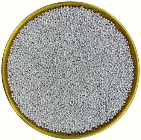 Dynastang 2mm Silver Pearls Sprinkles Edible Pearls Cake Decorating Stars Cake Decorations Cupcake Toppers Cookie Decorating Perfect for Cakes, Cupcakes, Desserts Toppings 3OZ