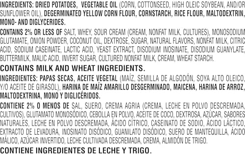 Pringles Potato Crisps Chips, Lunch Snacks, On-The-Go Snacks, Sour Cream and Onion, 5.5oz Can (1 Can)