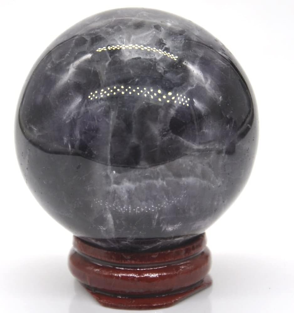 30/40/50mm Natural Amethyst Quartz Stone Sphere Crystal Ball Healing Gemstone Home Decoration Globe (Size : Diameter 30mm)
