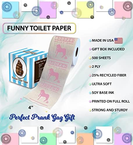 Printed TP Like A Unicorn Printed Toilet Paper Gag Gift – Funny Toilet Paper Roll For Prank, Surprise, Bathroom Decor, Novelty Gift For Men, Women, Friends, Birthday Party - 500 Sheets