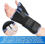 Velpeau Carpal Tunnel Wrist Brace with Thumb Stabilizer Night Support, Completely Stabilizes Wrist Thumb Joint, Pain Relief for Tendonitis, De Quervain's Tenosynovitis, Arthritis (Reg, Right Hand, M)