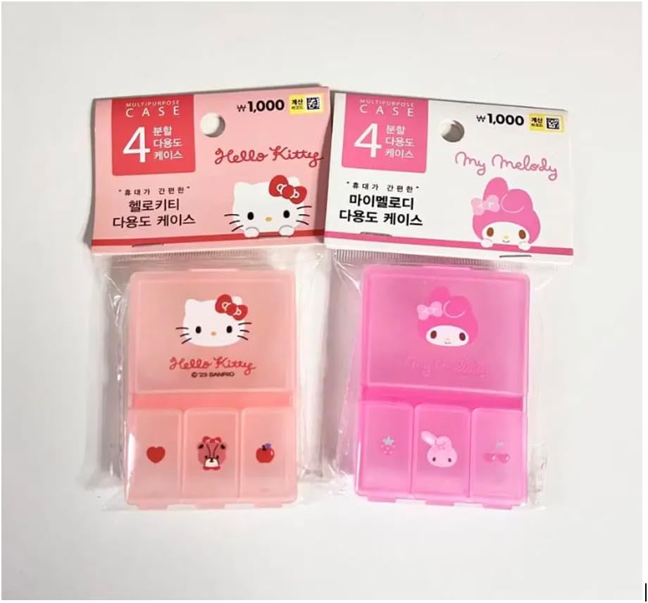Kitty & MyMelody's Pill Box & Accessories Box - 2 Boxes - Officially Licensed Product