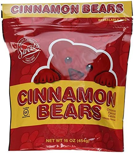 Sweet Candy Company Red Cinnamon Gummy Bears - Hot and Spicy Cinnamon Gummy Candy, Gluten Free Gummies for Kids and Adults, Kosher, Made in the USA - 16 oz Resealable Bags (Pack of 2)