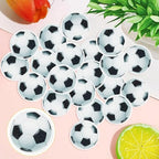 48 PCS Edible Soccer Ball Cupcake Toppers Wafer Paper Soccer Cupcake Picks Edible Football Cupcake Decorations for Sports Soccer Ball Theme Baby Shower Kids Birthday Party Cake Decoration Supplies