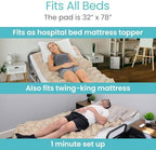 Vive Alternating Air Pressure Mattress Pad Replacement - The Original Bed Sore Prevention Solution - Hospital & Home Mattress Topper - Includes Waterproof Inflatable Ulcer Cushion Pad, Heat Resistant