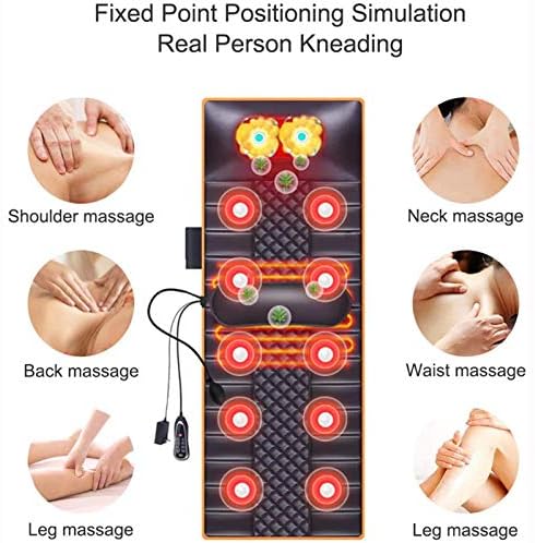 Heating Pad Full Body Massage Mats with 20 Neck Shiatsu Kneading Massage Heads, Full Body Massage Mattress Massager Mat Cushion for Relieving Back Lumbar Leg Pain Massage Mat