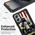 for Motorola Moto G Stylus 5G 2024 Case for Men Women Flag Firefighter Mixed Dual Layer Heavy Duty Shockproof Rugged Protective Phone Case for Moto G Stylus 5G 2024
