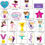 36Pcs Gymnastics Cupcake Toppers Gymnast Girl Cupcake Toppers Gymnastics Birthday Party Decorations for Girls Gymnastic Theme Birthday Party Baby Shower Supplies