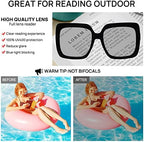 OCCI CHIARI Oversized Reader Sunglasses Women 2.0 Black Reading Sunglasses 1.0 1.25 1.5 1.75 2.0 2.25 2.5 2.75 3.0 3.5 (Black, 2.00)