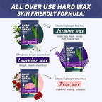 Waxing Kit for Women Men - Wax Kit for Hair Removal with Silicone Bowl,4 Bags Hard Waxing Beads and 30 Sticks - at Home Use Wax Warmer for Full Body, Bikini, Eyebrow, Face, Sensitive Skin