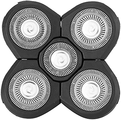 Universal Electric Beard Shaver 5 Blade Rotating Head, &, Removable & Washable Cutter Head, Replacement Accessory for a Cleaner, Faster Shave (Spare 5 Blades)