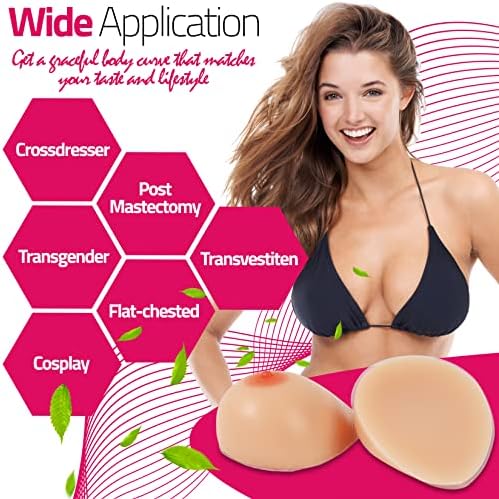 IVITA Silicone Breast Form Fake Boobs Mastectomy Prosthesis Crossdresser Transgender Cosplay