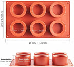 JOERSH 2Pcs Chocolate Candy Mold Silicone Round Molds for Baking Muffin Cake, Dessert, Cookie, Food Bowl, Shot Glass Ice Molds for Freezer