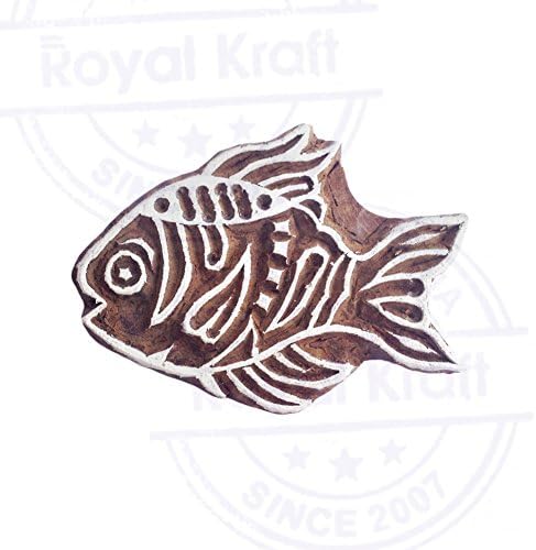 Royal Kraft Wooden Stamps DIY Fabric, Textile, Clay, Pottery, Paper, Henna Printing Blocks THDtag043