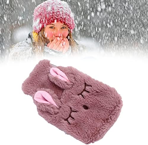 Cute Hot Water Bottle with Cover, Detachable Rabbit Rubber Hot or Cold Water Bottle with Cute Stuffed Animal Cover, Winter Warm Leakproof PVC Hot Water Bag (Rose Red)