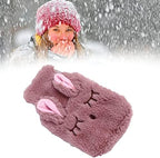 Cute Hot Water Bottle with Cover, Detachable Rabbit Rubber Hot or Cold Water Bottle with Cute Stuffed Animal Cover, Winter Warm Leakproof PVC Hot Water Bag (Rose Red)