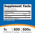Nutricost Pure Choline Bitartrate Powder 500 Grams