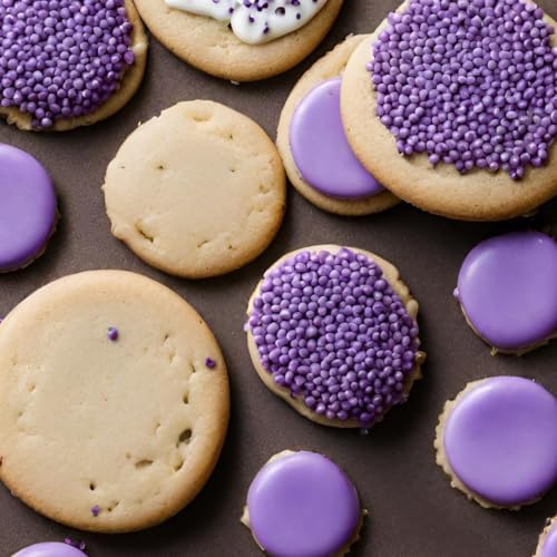 GranAroma Purple Nonpareils, 1 lb, Decorative Sprinkles, Cakes & Cookies, Bakery Staple