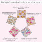 Confect Girls Baby Shower Sprinkles | Mix Baby Bib, Baby Feed Bottle, Button, Heart & Star Sprinkles | Assorted Pack of 5 Edible Sprinkles | Vegan, Gluten-Free, Nut-Free, Soy-Free, Dairy-Free, Palm Oil-Free - 5 Oz