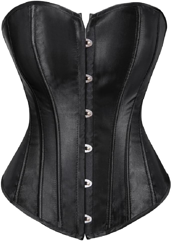 frawirshau Corsets for Women Plus Size Black Corset Sexy Bustier Corset Top Lingerie