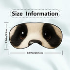 1pc Cute Panda Print Sleep Mask with Adjustable Strap, Soft Comfortable Eye Cover for Travel Napping Office Breaks, Playful Sleep Aid & Gift