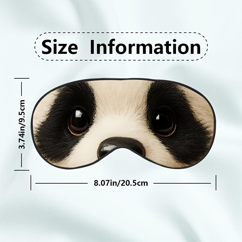 1pc Cute Panda Print Sleep Mask with Adjustable Strap, Soft Comfortable Eye Cover for Travel Napping Office Breaks, Playful Sleep Aid & Gift