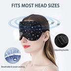 townssilk 100% silk sleep mask with adjustable strap,comfortable and super soft eye mask ultimate sleeping aid,blindford silver stars