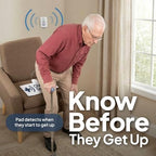Smart Caregiver Fall Prevention Monitor and Weight Sensing Chair Pad - Alerts Caregiver When They Get Up from Chair - Chair Exit Alert for Elderly - 1 Year Warranty