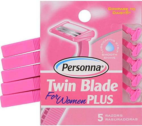 Personna Twin Blade Plus Disposable Razor with Lubricating Strip For Women - 5 Ea, 3 pack