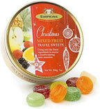 Simpkins Christmas Travel Sweets Tin Mixed Fruits Drops 200g