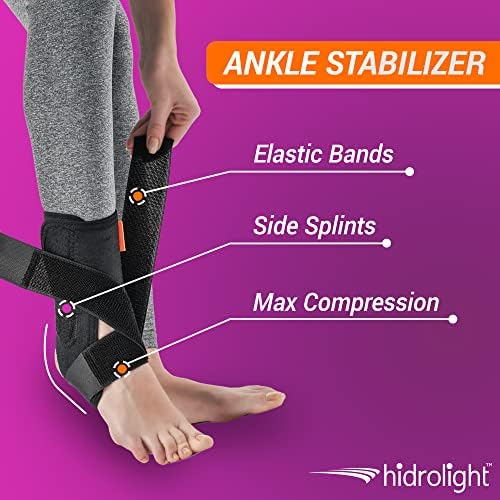 Hidrolight C/Tam-m (Unit), Ankle Stabilizer Splint and Band Adult Unisex, Black (Black), M