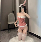 ZYTC Bunny Outfit for Women Sexy Bunny Costume Anime Lingerie Rabbit Bodysuit Set Kawaii Lingerie Cosplay Costume