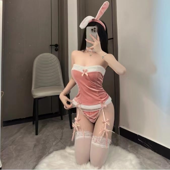 ZYTC Bunny Outfit for Women Sexy Bunny Costume Anime Lingerie Rabbit Bodysuit Set Kawaii Lingerie Cosplay Costume