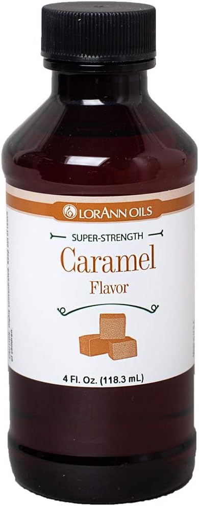 LorAnn Oils Super Strength Flavoring - Used For Candy Making, Flavoring Extracts, Baking, Hard Candy, and Flavor Oils - Bold, Natural Flavors 4X Stronger Than Extracts - Caramel, 4 fl oz