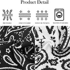 YARIEW 6Pcs Headbands Paisley Bandanas Head Bands Sweat Band Hair Wrap Headwrap Fashion Boho Wide Thick Workout Yoga Elastic Headbands Mens Cooling Running Sports Headband Sweatbands for Women and Men