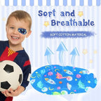 Copkim 100 Pcs Adhesive Eye Patches for Kids Boys 20 Styles Breathable Boy Eye Patch Bulk Light Blocking Cotton Adhesive Bandages for Toddler Boys, 3 x 2 Inch