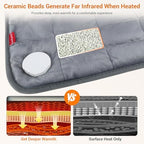 Comfytemp Weighted Large Heating Pad 17"×33" for Back & Period, FSA Eligible Far Infrared Electric Heat Pad, Mothers Day Gifts for Mom Women, HSA King Size Heated Pad with Evenly Filling Ceramic Bead