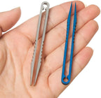 1PC Outdoor EDC Mini Lightweight and Compact Titanium Alloy TC4 Tweezers (Silver)