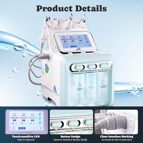 7 in 1 Multifunctional Face Care Device ，Facial Care Machine Vacuum Cleaning Jet for Home and Beauty Salon