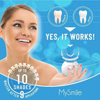 MySmile Teeth Whitening Kit with LED Light, 10 Min Non-Sensitive Fast Teeth Whitener with 3 Carbamide Peroxide Whitening Gel, Helps to Remove Stains from Coffee, Smoking, Wines, Soda, Food
