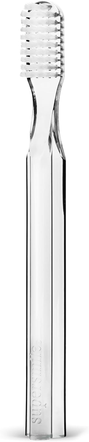 Supersmile New Generation Toothbrush w/Patented 45° Soft Nylon Bristles - Whitening Tooth Brush w/Ergonomic Handle Guarantees ADA Recommended Brushing Angle for Adults & Children