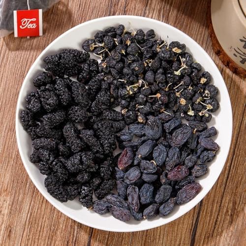 Blueberry Tea Bags, Premium Blueberries Mulberries Black Goji Berries Blend Herbal Tea, Natural & Pure Fruit Herbal Teabags, No Sugar, No Caffeine, No Gluten, 5.29oz