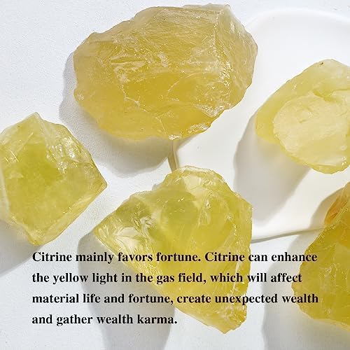 Apengshi 1pcs Citrine Raw Crystal 0.44-0.55lb Natural Crystal Healing Stones Rough Crystal Gemstones for Tumbling, Polishing, Home Decoration, Fish Tank Decoration DIY, Wicca Therapy