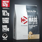 Dymatize Super Mass Gainer Protein Powder, Gourmet Vanilla, 52g Protein, 1g Creatine, 1280 Calories, 10.7g BCAAs, 245g Carbs, Contains Whey Protein, Isolate, and Casein (16 Servings)